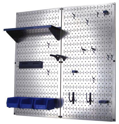Metal Pegboard Utility Tool Storage Kit - Metallic Pegboard with Accessories