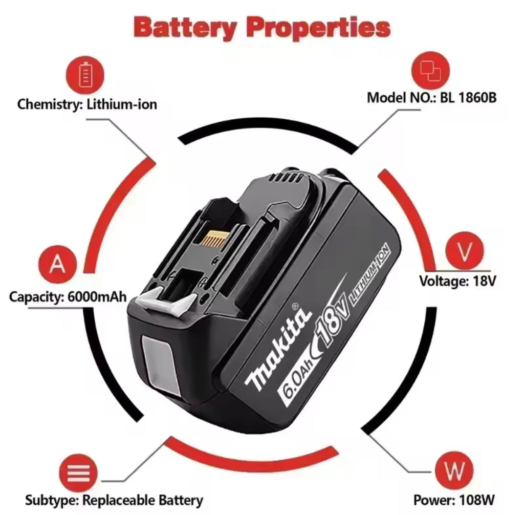 Makita 18v 6.0Ah Lithium-Ion Battery