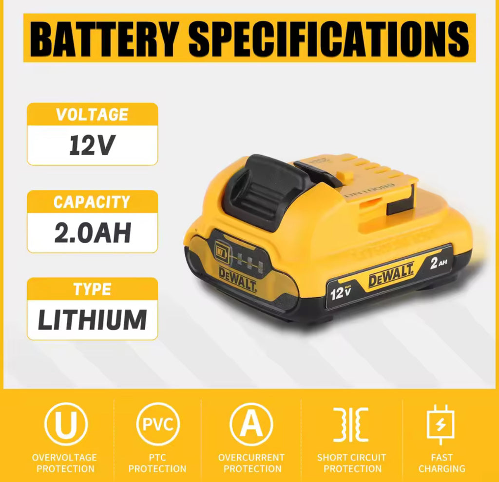 Dewalt 360 Degree Vertical 12V Lithium Battery 12 Lines Laser Level 360 Horizontal Green Laser Tool
